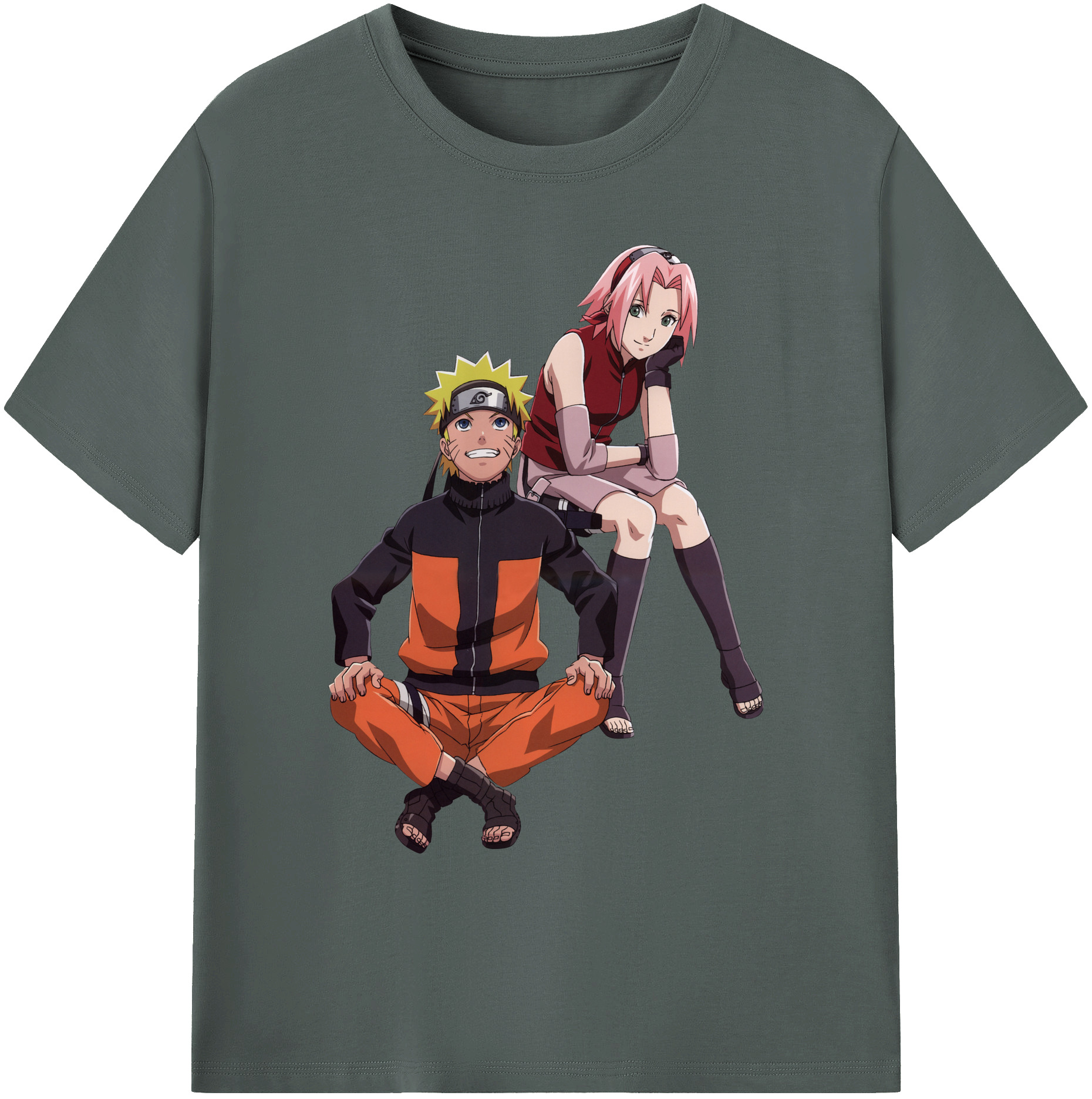 （画像用） NARUTO -ナルト- うずまき ナルト Uzumaki Naruto 綿100％ メンズ半袖Tシャツ｜肌触りやわらか＆通気性